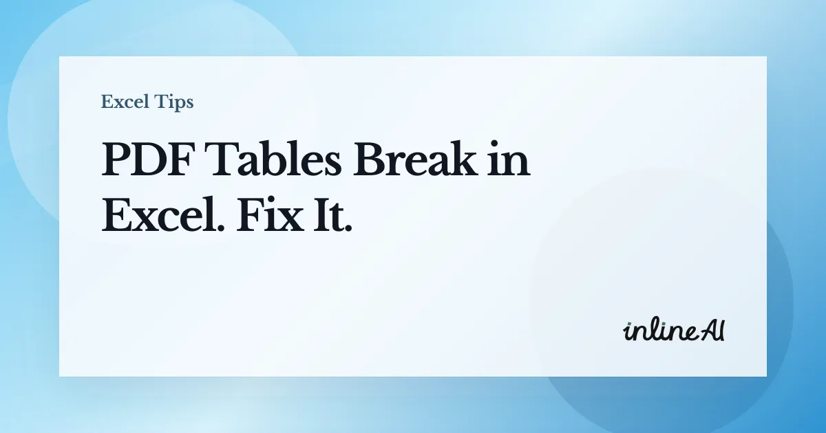 Why Do Tables Break When Converting PDF to Excel? From Root Causes to Practical Free Solutions