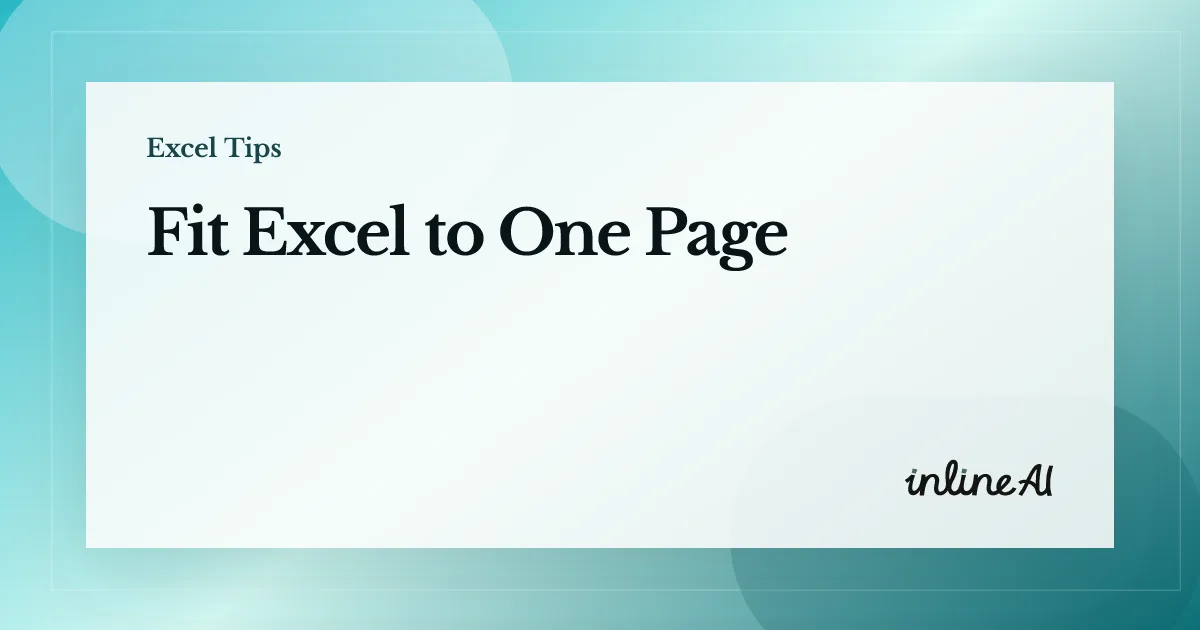 Excel Print on One Page: Fit a Wide Table Using Page Layout