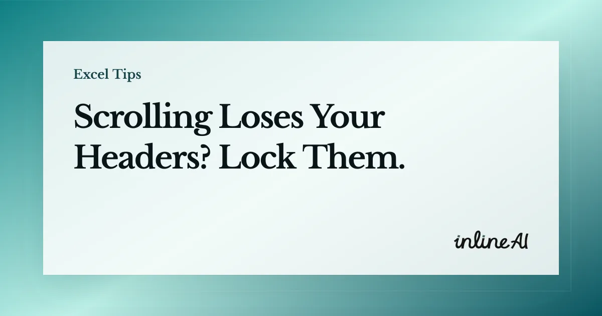 How to Freeze Top Row and Columns in Excel: Keep Headers Visible While Scrolling
