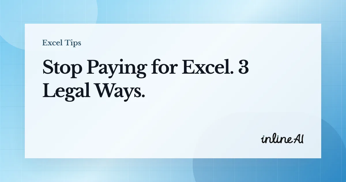 How to Get Excel for Free - 3 Official and Legal Options (2026)