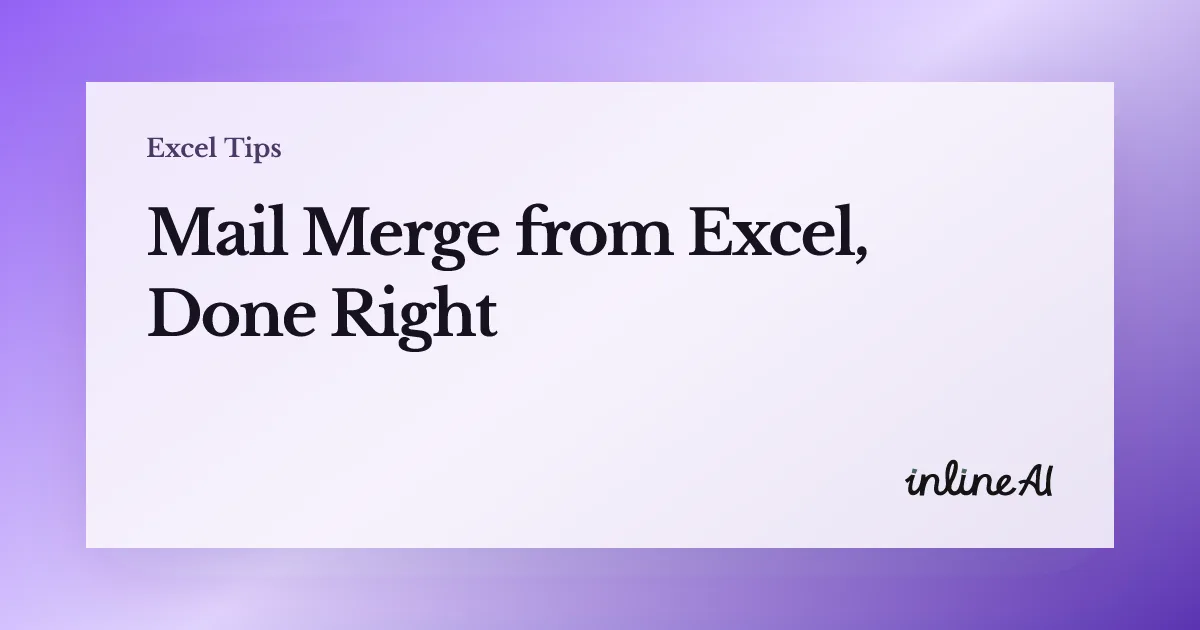 How to Mail Merge from Excel to Word: Letters, Labels, and Envelopes Step by Step