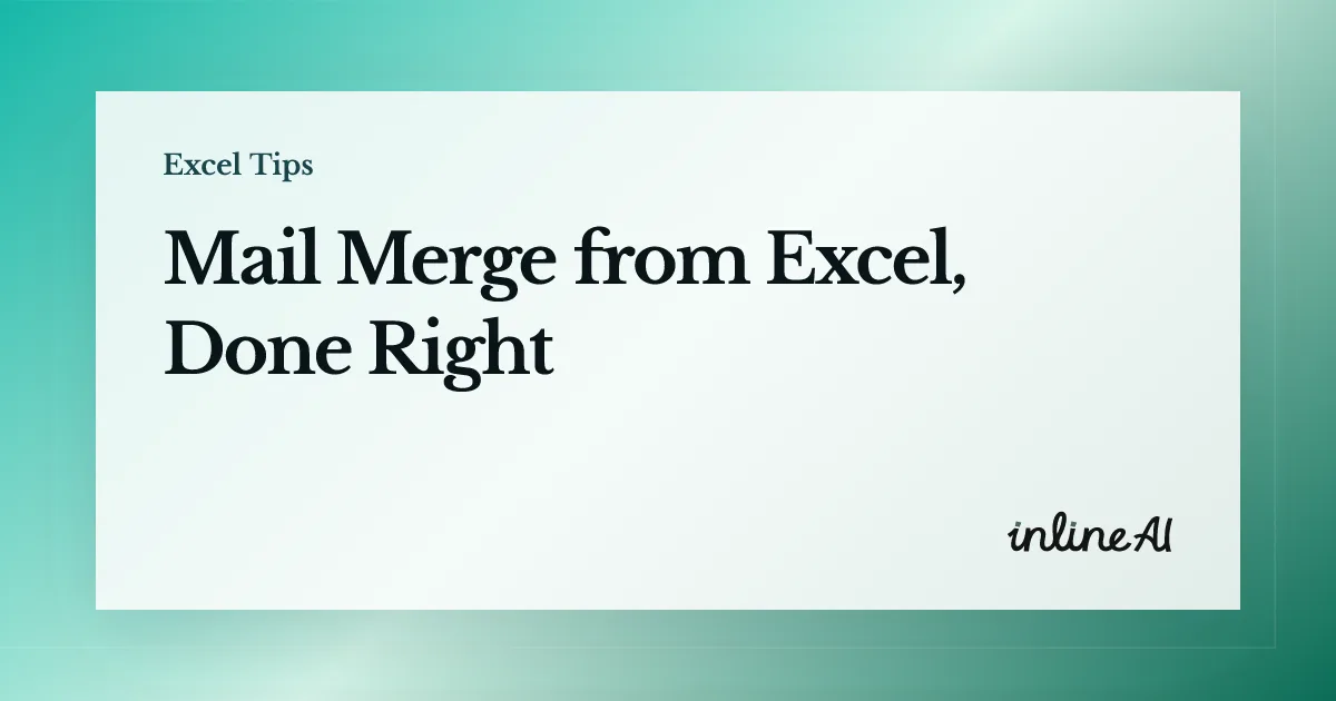 How to Mail Merge from Excel to Word: Letters, Labels, and Envelopes Step by Step