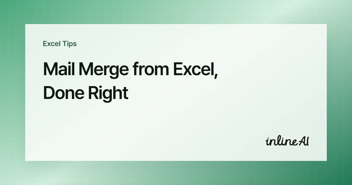 How to Mail Merge from Excel to Word: Letters, Labels, and Envelopes Step by Step