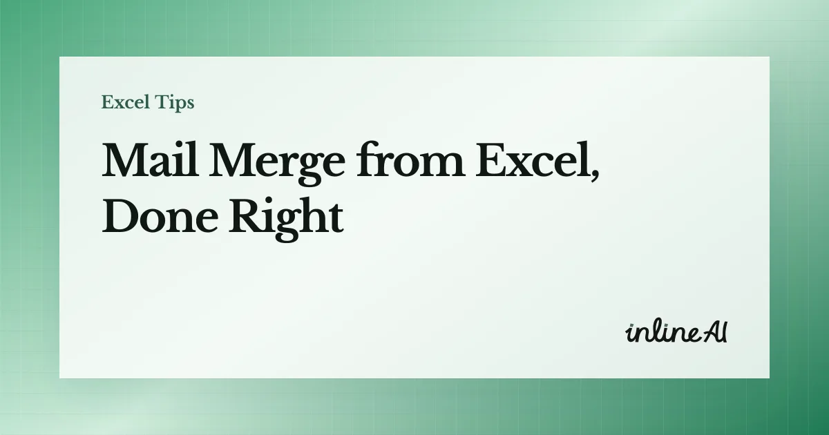 How to Mail Merge from Excel to Word: Letters, Labels, and Envelopes Step by Step