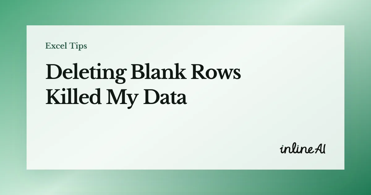 How to Remove Blank Rows in Excel: A Data Cleanup Routine That Actually Works