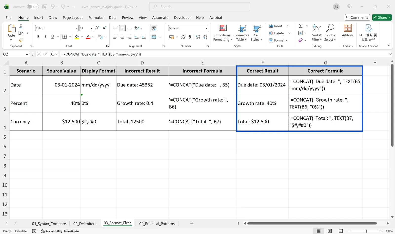 concat concatenate excel 03
