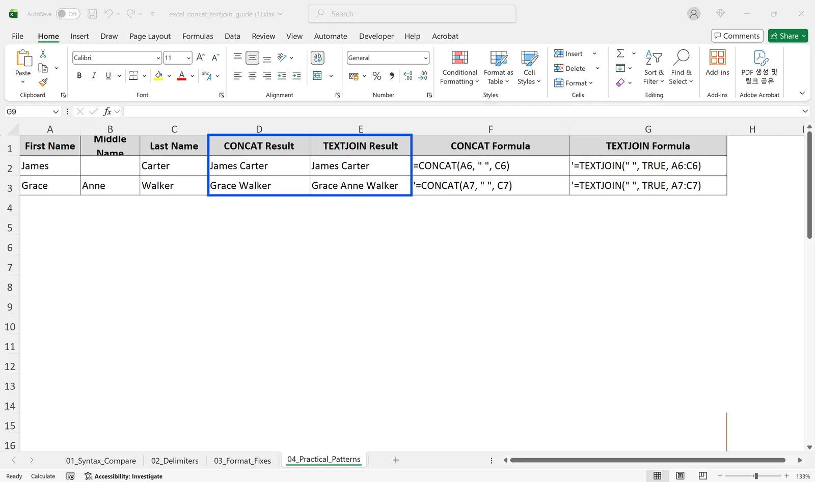 concat concatenate excel 04