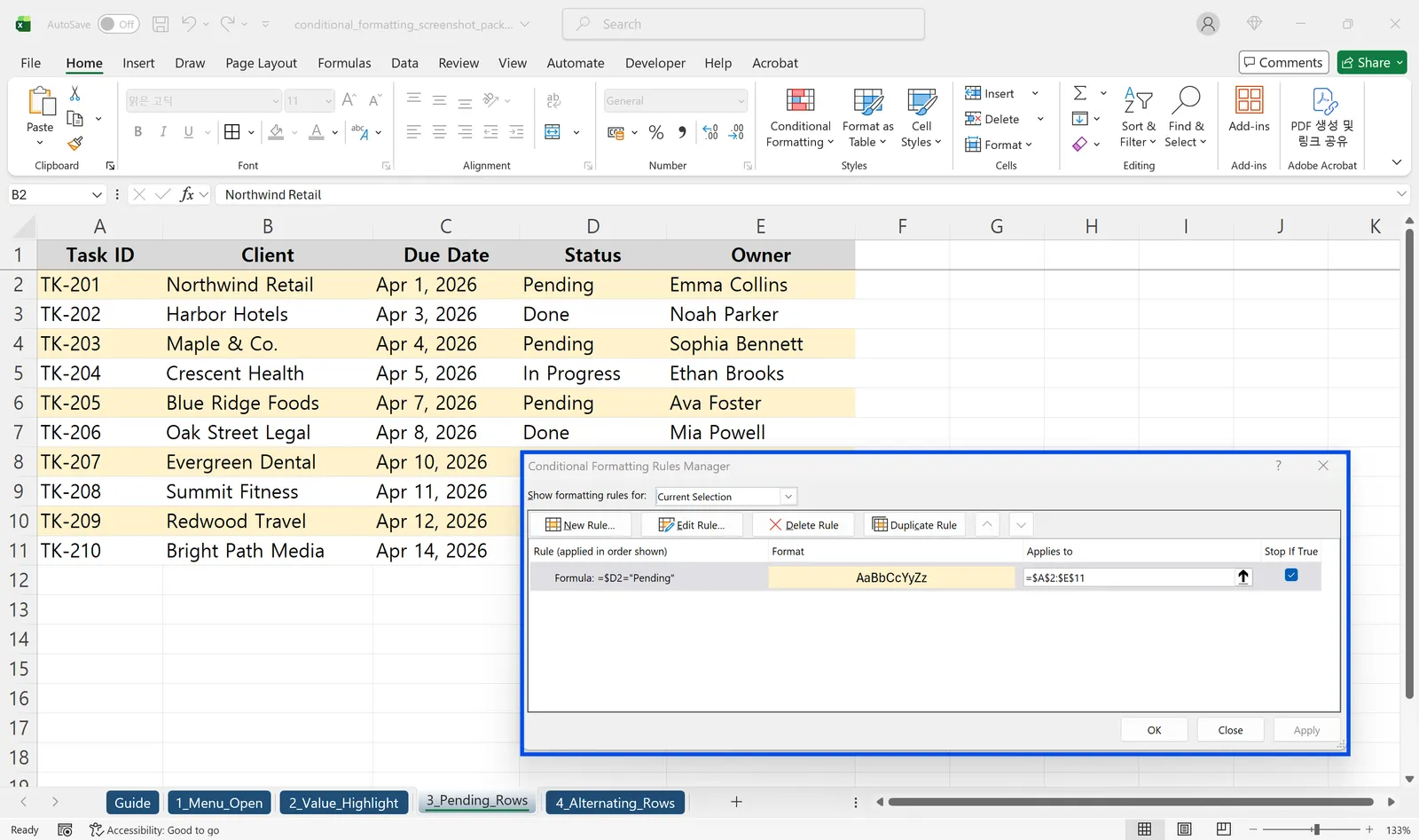 conditional formatting excel ko 03