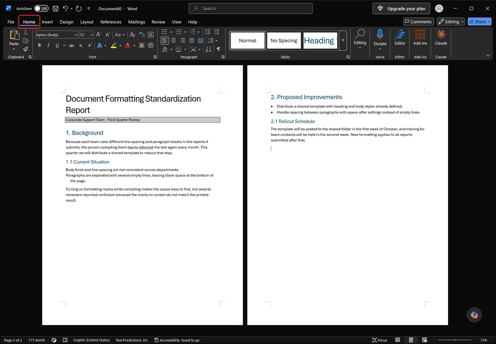 Word ribbon with the Home tab highlighted, showing the Paragraph group that contains the show/hide formatting marks button