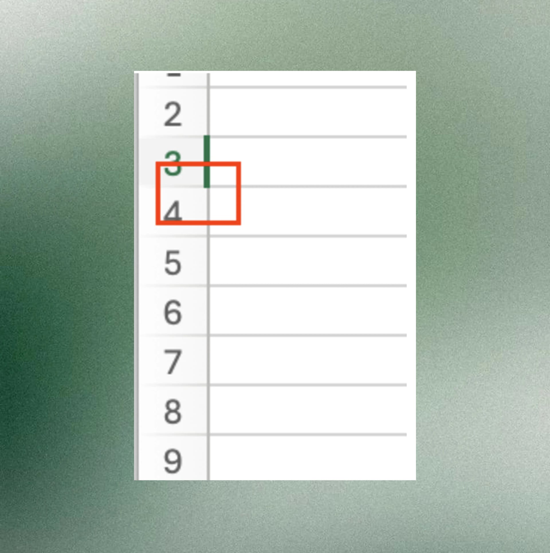 엑셀 행 경계를 더블 클릭해 행 높이를 자동 맞춤하는 화면