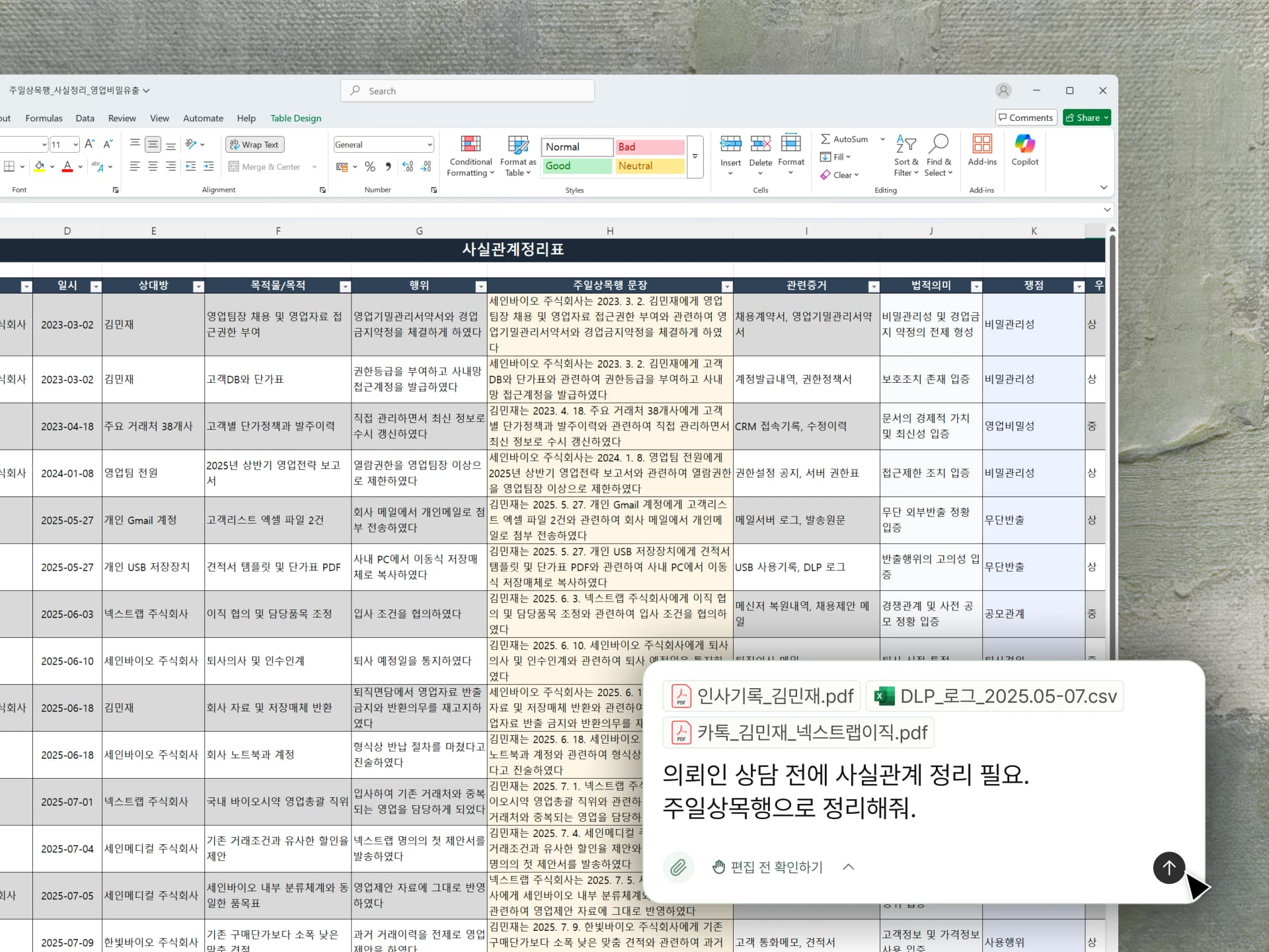 사실관계 정리