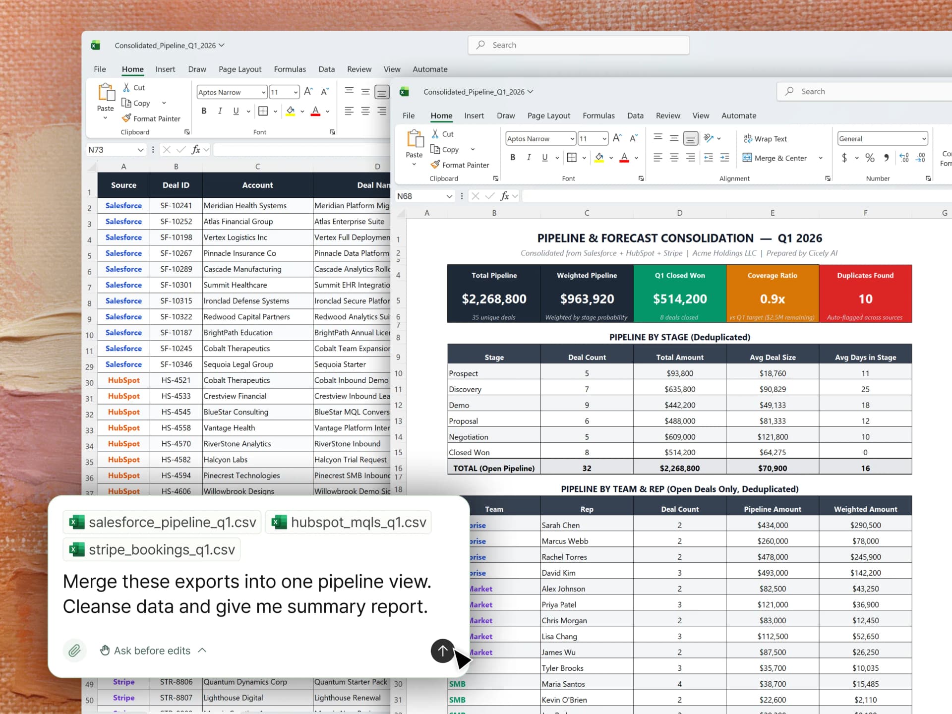 Pipeline & Forecast Consolidation